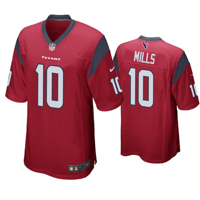 Men Houston Texans #10 Davis Mills Nike Red Game NFL Jersey